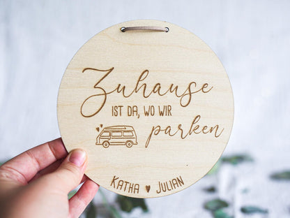 Personalisiertes Holzschild für Campingliebhaber