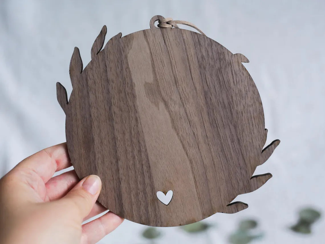 Personalisiertes Holzschild Familie rund mit Namen