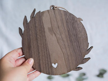 Personalisiertes Holzschild Familie rund mit Namen