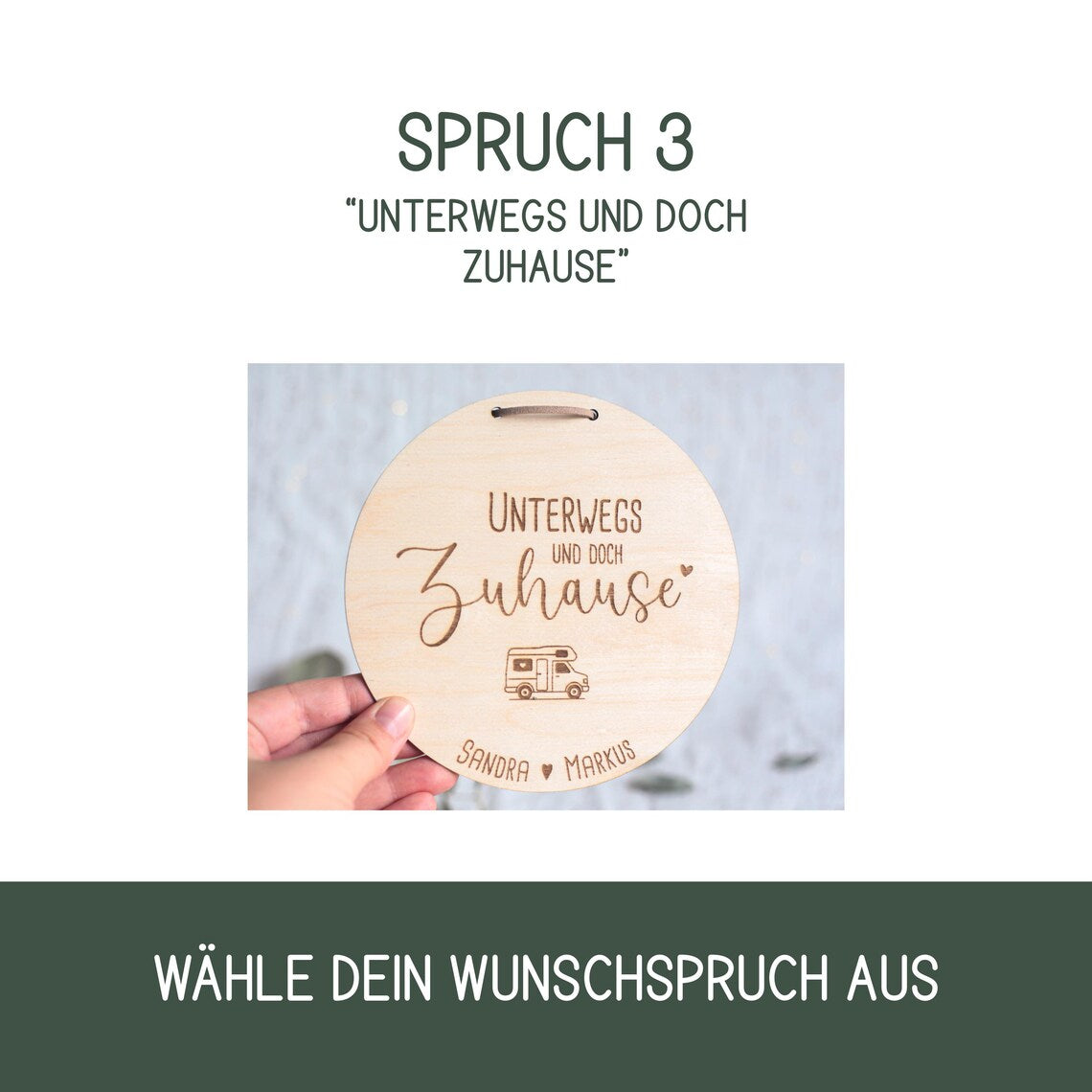 Personalisiertes Holzschild für Campingliebhaber