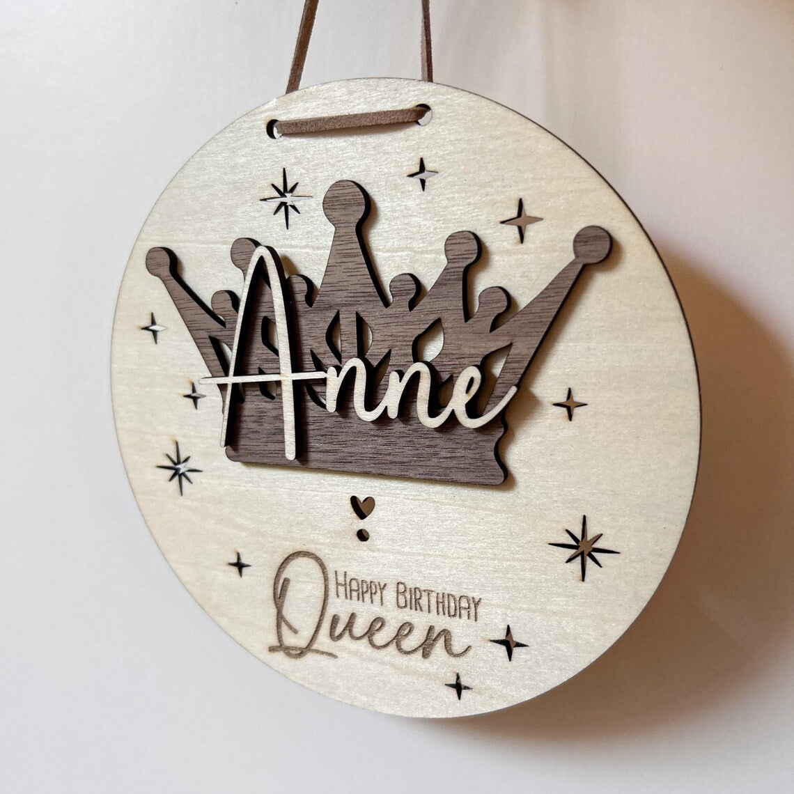 Geldgeschenk zum Geburtstag "Happy Birthday Queen" mit Name oder Wunschzahl