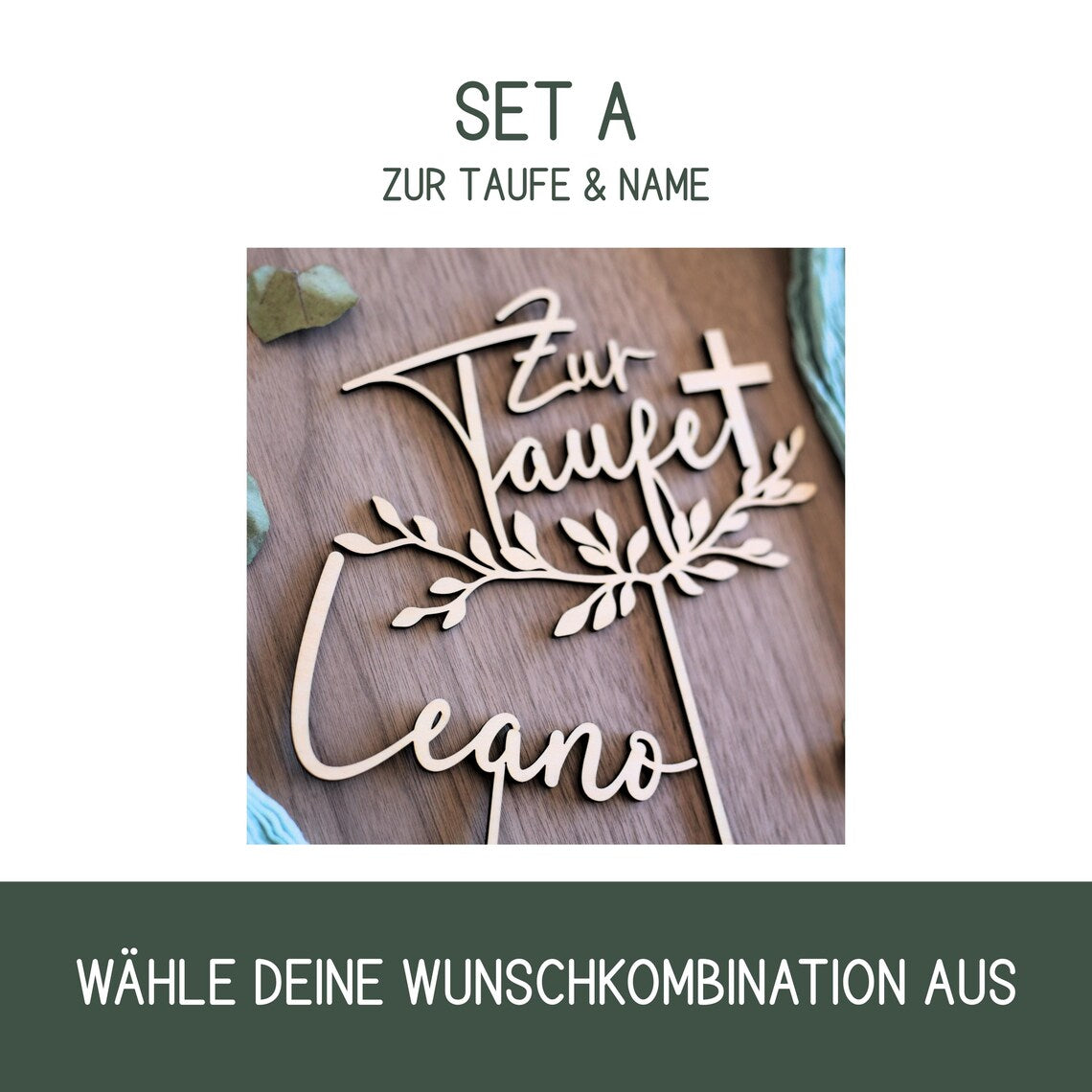Cake Topper Zur Taufe
