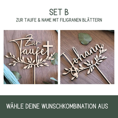 Cake Topper Zur Taufe