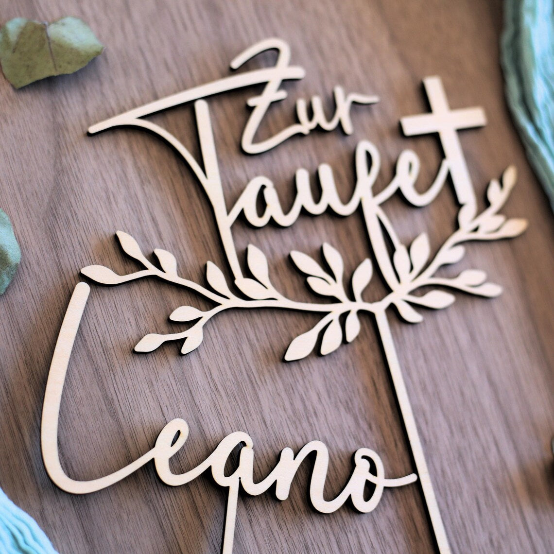 Cake Topper Zur Taufe